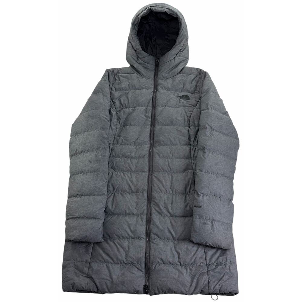 The North Face 550 Down Puffer Gotham Parka II Womens Small Grey Full Zip Jacket